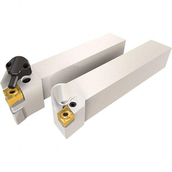 Iscar - PWLN, Left Hand Cut, 3/4" Shank Height x 3/4" Shank Width, Negative Rake Indexable Turning Toolholder - 4-1/2" OAL, Multiple Insert Compatibility, Series Heliturn LD - Exact Tooling