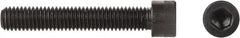 Made in USA - #8-32 Thread Hex Socket Drive, Socket Cap Screw - Grade ASTM A574 Alloy Steel, Black Oxide Finish, Fully Threaded, 2" Length Under Head - Exact Tooling