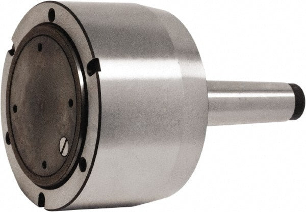 Bison - Adapter Back Plate for 5" Diam Bison Set-Tru Lathe Chucks - 4MT Mount - Exact Tooling