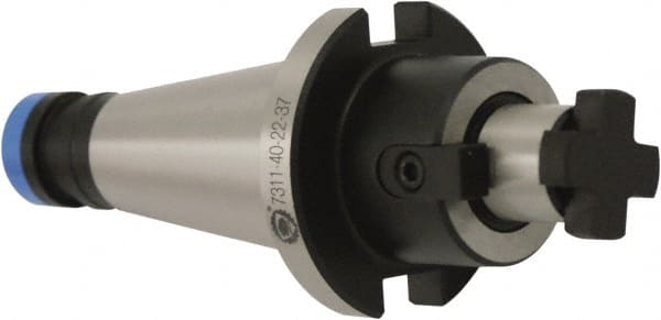 Bison - NMTB50 Taper Shank 3/4" Pilot Diam Shell Mill Holder - 1-1/4" Flange to Nose End Projection, 1-3/4" Nose Diam - Exact Tooling