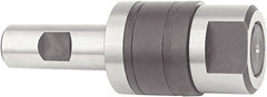 Bison - 1" Diam Milling Machine Arbor - Stub Style, Weldon Shank, 1/2" Shank Diam, 92.5mm OAL, For 5/8" Cutter Hole Diam - Exact Tooling