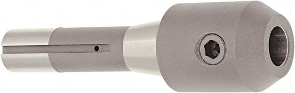 Bison - R8 Taper Shank 1-1/4" Hole End Mill Holder/Adapter - 2-1/2" Nose Diam, 2-7/8" Projection, 7/16-20 Drawbar - Exact Tooling