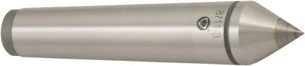 Bison - 0.95" Head Diam, Standard Point Solid Dead Center - 3MT Morse Taper, 11mm Point Diam - Exact Tooling