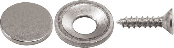 Mag-Mate - 1/8" Long x 9/16" Wide x 9/16" High, Magnetic Touch Latch - Neodymium & Steel, with Nickel Plated Finish - Exact Tooling