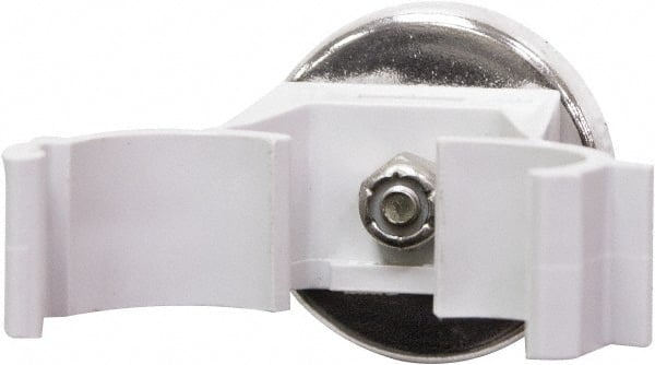 Mag-Mate - 11 Lb Max Pull Force, 1-13/32" Overall Height, 1.41" Diam, Ceramic Cup Magnet - Magnetic Style, 3/4" Clamp Opening, Chrome Plated - Exact Tooling
