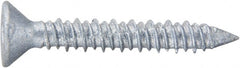 Powers Fasteners - 3/16" Diam, 2-1/4" OAL, Phillips Drive, Concrete Screw & Masonry Fastener - Stainless Steel, Perma-Seal Finish, Includes #3 Phillips Bit - Exact Tooling