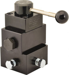 Value Collection - 4.5 GPM 3/8-18 Inlet Aluminum Alloy Hydraulic Control Valve - 10,000 psi, 4.21" Wide x 6.93" Long - Exact Tooling