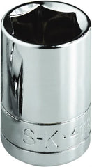 SK - 1-1/2", 1/2" Drive, Standard Hand Socket - 6 Points, Steel, Chrome Finish - Exact Tooling