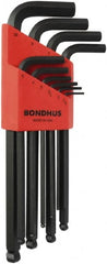 Bondhus - L-Wrench L-Wrench Hex Key Set - Hex Range 1.5 to 10mm, Protanium High Torque Steel - Exact Tooling