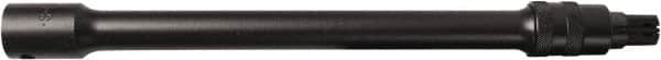 SK - 3/8" Drive Impact Locking Socket Extension - 12" OAL, Black Finish - Exact Tooling