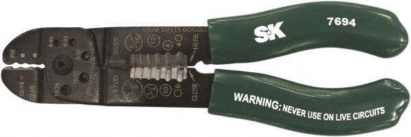 SK - Wire Harness, Crimping Pliers - Dipped Vinyl Handle - Exact Tooling