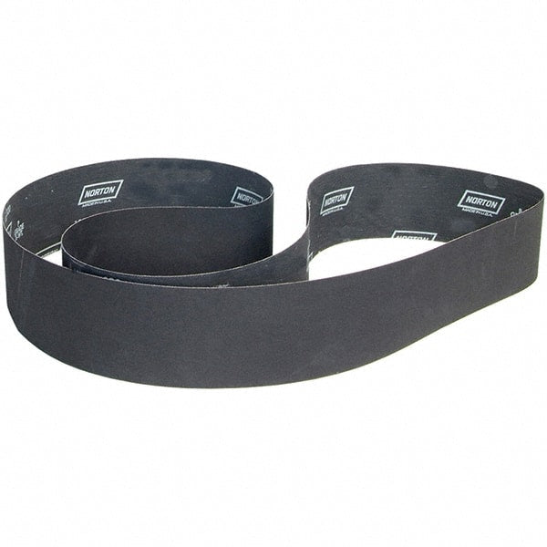 Norton - 2" Wide x 90" OAL, 24 Grit, Ceramic Abrasive Belt - Ceramic, Coated, H Weighted Cloth Backing - Exact Tooling