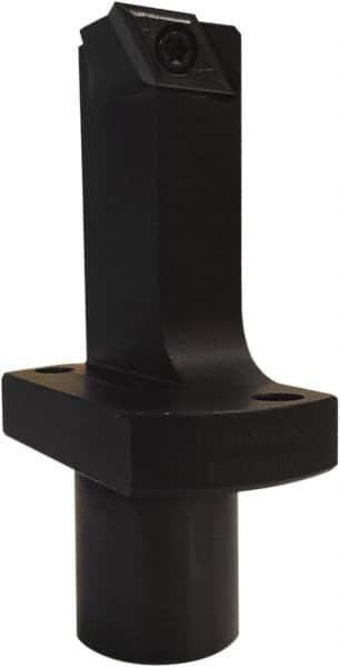 Kyocera - KSTB, Right Hand Cut, 3° Lead Angle, 22mm Shank Height x 22mm Shank Width, Positive Rake Indexable Turning Toolholder - 84.4mm OAL, DCET 325.., DCGT 32.5.. Insert Compatibility, Series KSTB - Exact Tooling