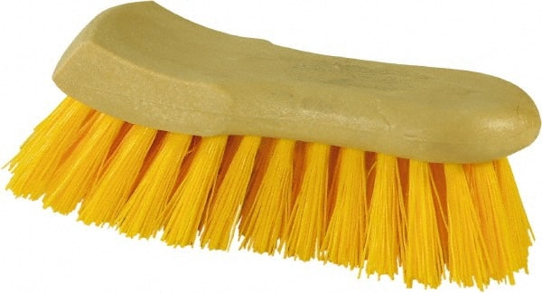 O-Cedar - 1-3/8" Bristle Length, Polypropylene Utility Scrub Brush - 6" Long x 3" Wide Head, 6" OAL, Beige, Plastic Block - Exact Tooling