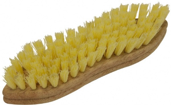 O-Cedar - 1" Bristle Length, Polypropylene Scrub Brush - 9" Long x 2-1/2" Wide Head, 9" OAL, Beige, Foam Block - Exact Tooling