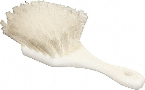O-Cedar - 2" Bristle Length, Nylon Utility Scrub Brush - 9" Long x 3" Wide Head, 9" OAL, White, Foam Block - Exact Tooling