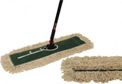 O-Cedar - 60" Long x 36" Wide Cotton & Metal Dust Mop Kit - White, Green & Black, Snap-On - Exact Tooling