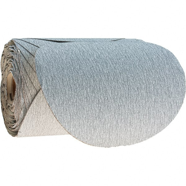 Tru-Maxx - 6" Diam, 120 Grit Silicon Carbide Adhesive PSA Disc - Fine Grade, White, C Weighted Backing, Flexible, 3,000 Max RPM - Exact Tooling