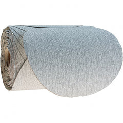 Tru-Maxx - 6" Diam, 120 Grit Silicon Carbide Adhesive PSA Disc - Fine Grade, White, C Weighted Backing, Flexible, 3,000 Max RPM - Exact Tooling