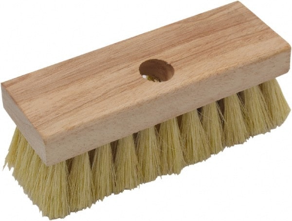 O-Cedar - Tampico Surface Preparation Roof Brush - 2" Bristle Length, 7" Wide, Wood Handle - Exact Tooling