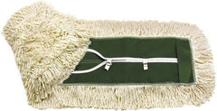 O-Cedar - 48" Long x 5" Wide Cotton Dust Mop Head - Key-Slot Snaps, Launderable - Exact Tooling