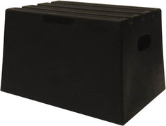 Diversified Plastics - 11-3/4" High x 13-5/8" Wide x 19-1/4" Deep, Black Step Stool - 500 Lb Capacity - Exact Tooling