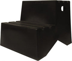 Diversified Plastics - 19-1/2" High x 18-1/8" Wide x 24-1/2" Deep, Black Step Stool - 500 Lb Capacity - Exact Tooling