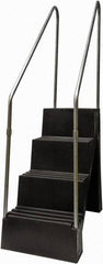 Diversified Plastics - 4 Steps, 6' 1-1/2"' High, Polypropylene Step Stand - 500 Lb Load Capacity, 22" Base Width - Exact Tooling