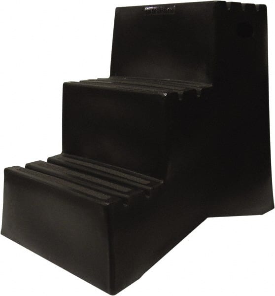 Diversified Plastics - 3 Steps, 2' 5-1/2"' High, Polypropylene Step Stand - 500 Lb Load Capacity, 21" Base Width - Exact Tooling