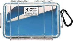 Pelican Products, Inc. - 5-1/16" Wide x 3-1/8" High, Clamshell Hard Case - Clear/Blue, Polycarbonate - Exact Tooling