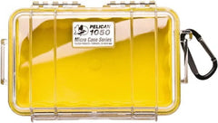 Pelican Products, Inc. - 5-1/16" Wide x 3-1/8" High, Clamshell Hard Case - Clear/Yellow, Polycarbonate - Exact Tooling