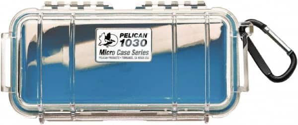 Pelican Products, Inc. - 3-7/8" Wide x 2-7/16" High, Clamshell Hard Case - Clear/Blue, Polycarbonate - Exact Tooling