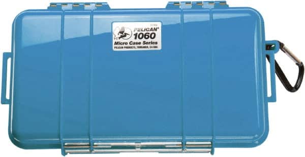 Pelican Products, Inc. - 5-9/16" Wide x 2-5/8" High, Clamshell Hard Case - Blue, Polycarbonate - Exact Tooling