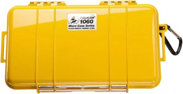 Pelican Products, Inc. - 5-9/16" Wide x 2-5/8" High, Clamshell Hard Case - Yellow, Polycarbonate - Exact Tooling