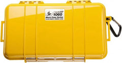 Pelican Products, Inc. - 5-9/16" Wide x 2-5/8" High, Clamshell Hard Case - Yellow, Polycarbonate - Exact Tooling