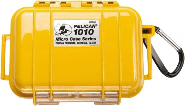 Pelican Products, Inc. - 4-1/16" Wide x 2-1/8" High, Clamshell Hard Case - Yellow, Polycarbonate - Exact Tooling