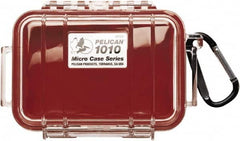 Pelican Products, Inc. - 4-1/16" Wide x 2-1/8" High, Clamshell Hard Case - Clear/Red, Polycarbonate - Exact Tooling
