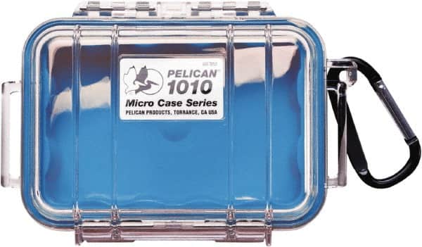 Pelican Products, Inc. - 4-1/16" Wide x 2-1/8" High, Clamshell Hard Case - Clear/Blue, Polycarbonate - Exact Tooling