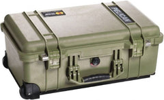 Pelican Products, Inc. - 13-13/16" Wide x 9" High, Clamshell Hard Case - Olive, Plastic - Exact Tooling