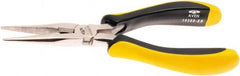 Aven - 6-1/2" OAL, 25/32" Jaw Length x 1-1/2" Jaw Width, Long Nose Side Cutting Multipurpose Pliers - Serrated Jaw, Pliers Head, Ergonomic Comfort Handles - Exact Tooling