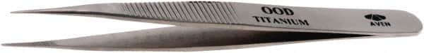Aven - 4-3/4" OAL OOD-SA Precision Tweezers - Fine Straight Point - Exact Tooling