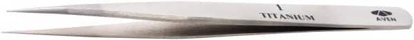Aven - 4-1/2" OAL 1 Precision Tweezers - Fine Straight Point - Exact Tooling