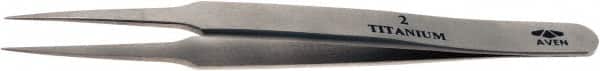 Aven - 4-3/4" OAL 2-SA Precision Tweezers - Fine Straight Point - Exact Tooling