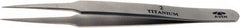 Aven - 4-3/4" OAL 2-SA Precision Tweezers - Fine Straight Point - Exact Tooling