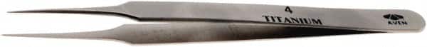 Aven - 4-1/4" OAL 4 Precision Tweezers - Tapered Shanks with Beveled Edges, Honed, Sharp Points - Exact Tooling