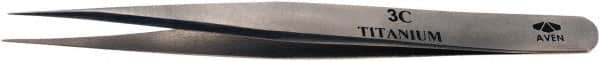 Aven - 4-1/4" OAL 3C Precision Tweezers - Fine Straight Point - Exact Tooling