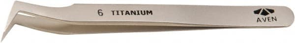 Aven - 4-1/4" OAL 6-SA Precision Tweezers - Bent Point - Exact Tooling