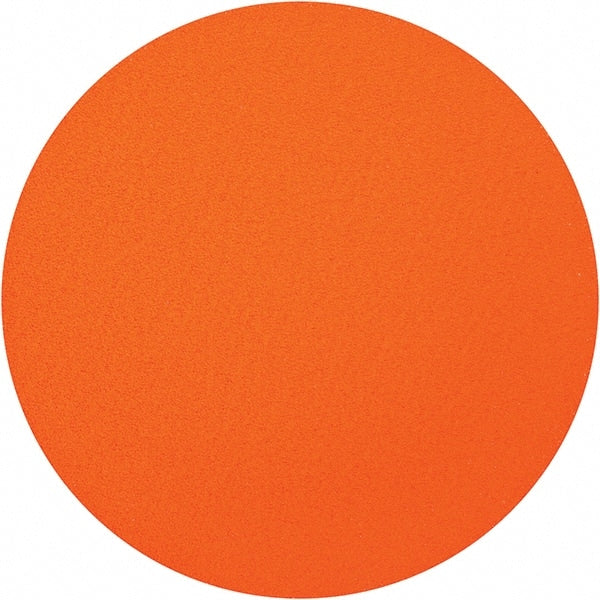 Norton - 20" Diam, 120 Grit Ceramic Adhesive PSA Disc - Medium Grade, Orange, Y Weighted Backing, Flexible - Exact Tooling