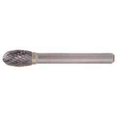 SE-1 Double Cut Solid Carbide Bur-Egg Shape - Exact Tooling
