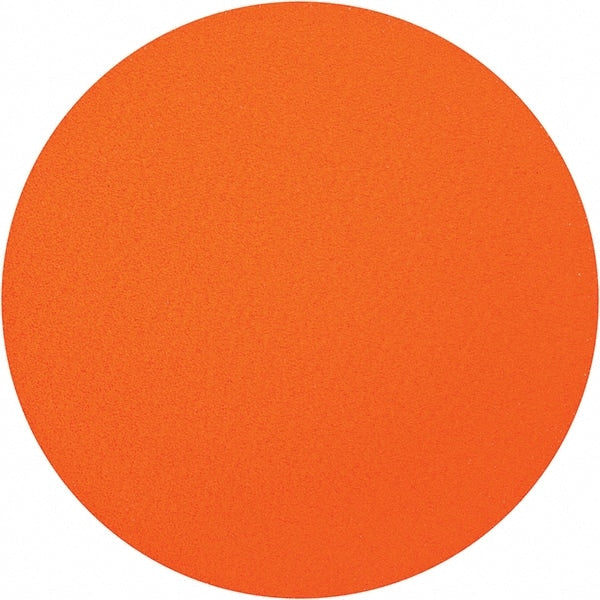 Norton - 20" Diam, 60 Grit Ceramic Adhesive PSA Disc - Coarse Grade, Orange, Y Weighted Backing, Flexible - Exact Tooling